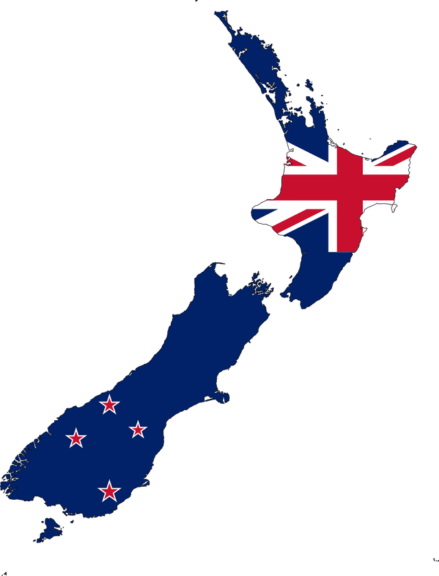 New Zealand flag/map